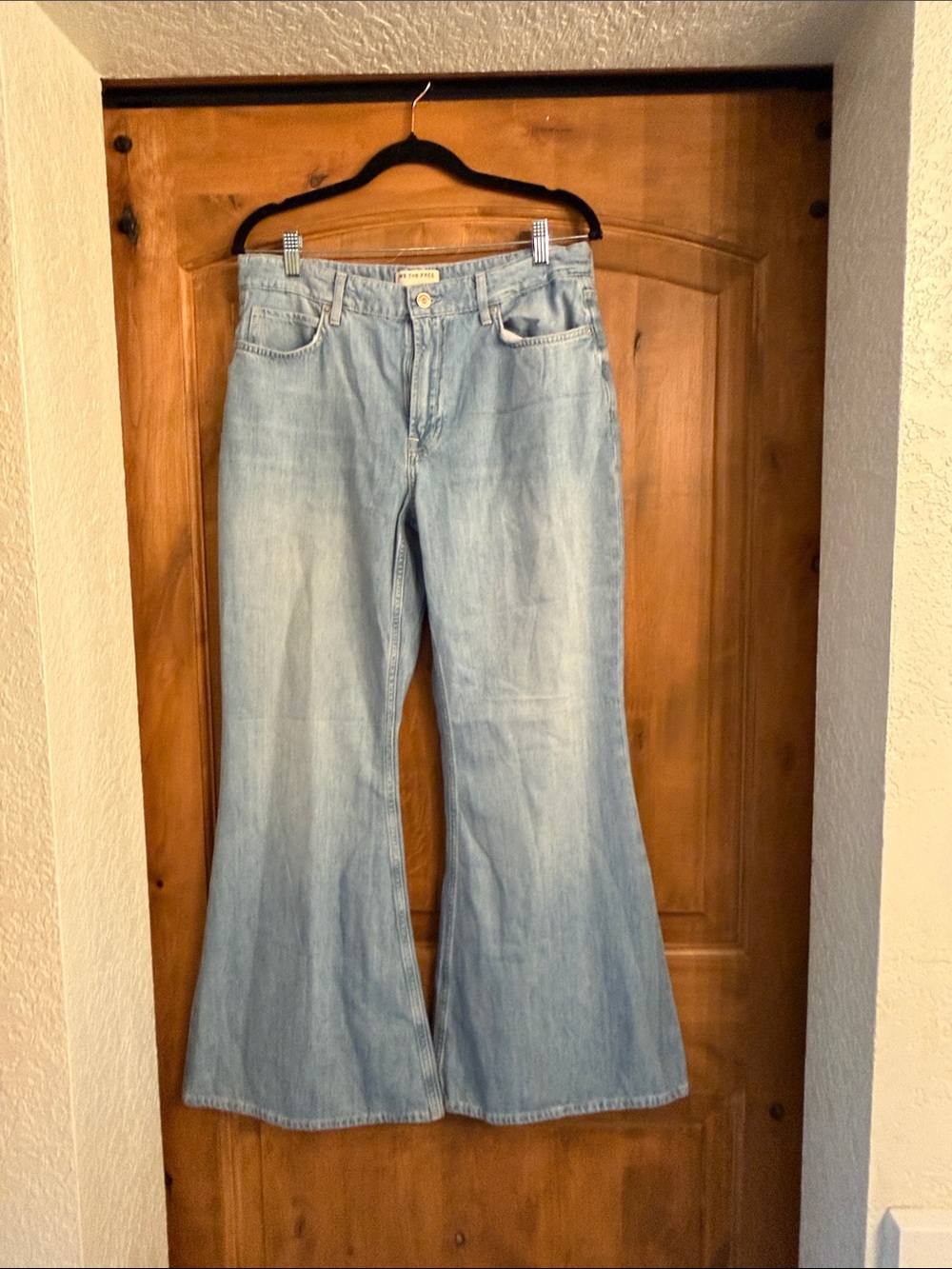 We The Free Light Blue Flare Jeans — Wide Leg